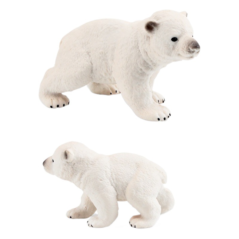Amazon simulación mamíferos polares modelo de oso polar de los niños cognitiva Oso Blanco decoración de escritorio adornos estáticos