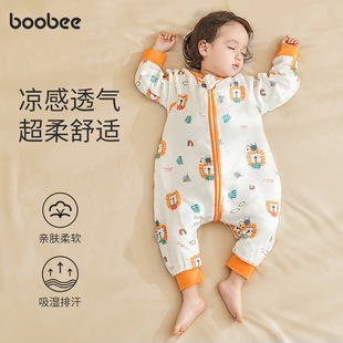 Bamboo Cotton Sleeping Bag Baby Sleeping Bag Cotton Gauze Spring and Summer Thin Kidsren's Baby Split-Leg Sleeping Bag Spring & Fall Seasons Universal