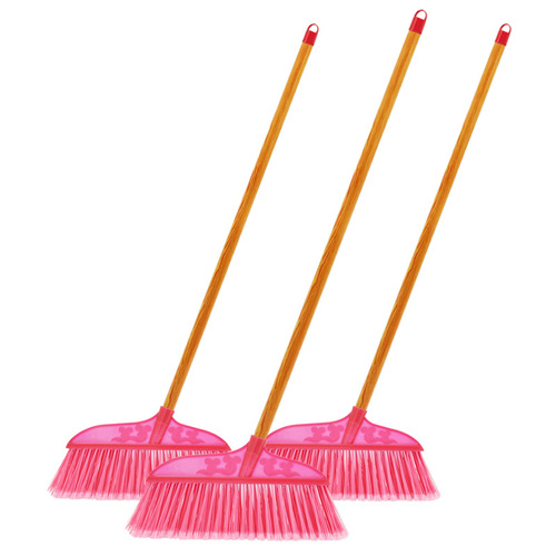 Wooden handle broom home sanitation broom water cleaning broom hard bristle broom head school cleaning tools wholesale