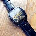 Black case black dial black strap