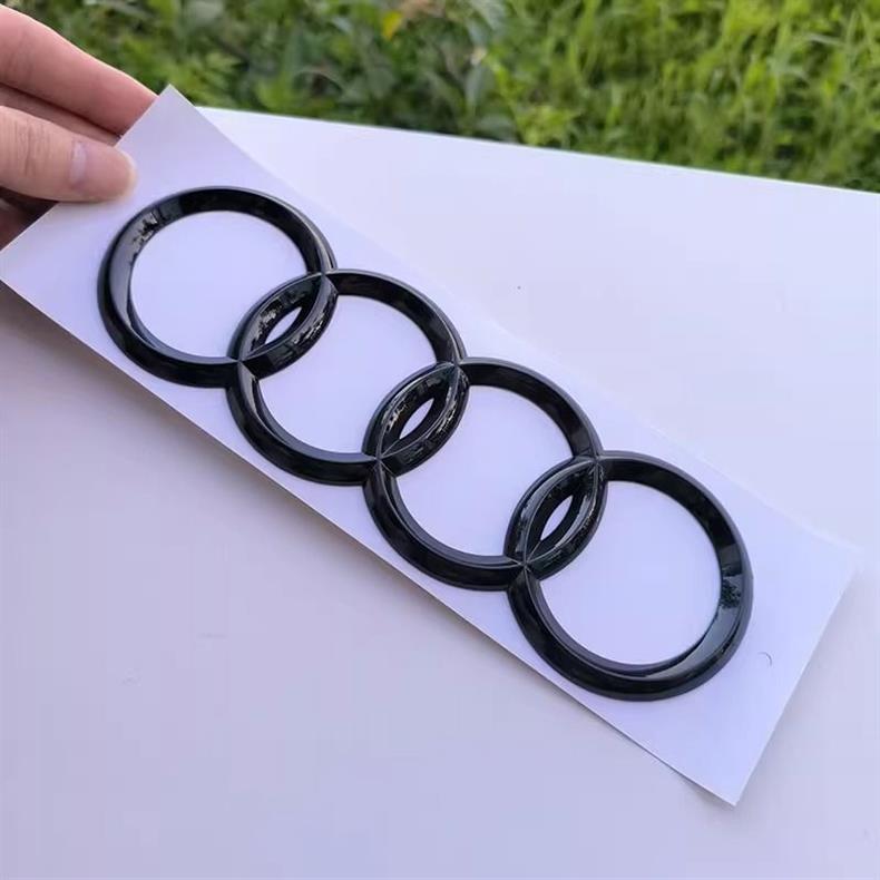 Audi R8 black emblem, modified front hood emblem, rear four-ring tail emblem, engine displacement V10 side emblem, lettering emblem