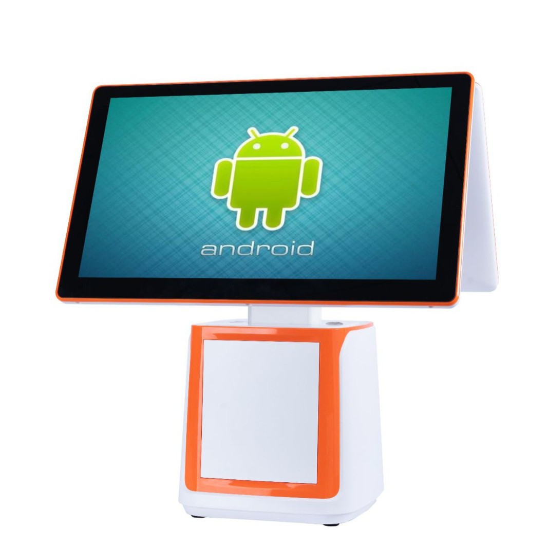 商意来H02白橙色收银机一体机点餐机单双屏POS外壳套件外贸批发