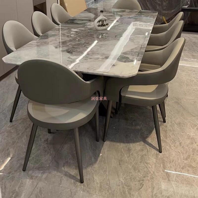 意式轻奢餐椅家用餐桌椅子异形镂空酒店餐厅休闲洽谈椅皮质|undefined