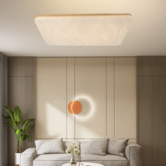 Nordic ceiling lamp for bedroom, modern minimalist solid wood round main living room children's room LED home use Zhongshan lighting