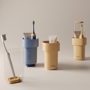 Wholesale Travel Mouthwash Cup Couple Toothbrushing Cup Set Portable Wash Cup Dental Cylinder Toothpaste Toothbrush Box