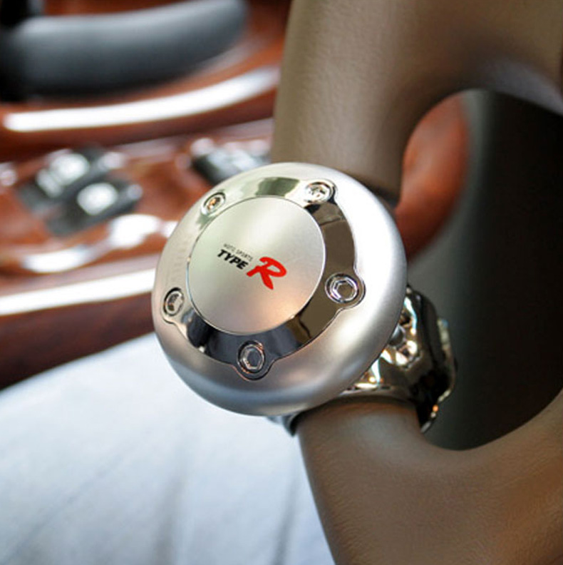 Car Steering Wheel Power Ball, Smooth Rotation, In-Car Direction Assist Device with Bearing Handle, Car Steering Ball