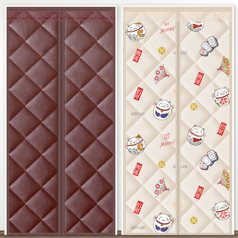 door curtain winter windproof warm cotton door curtain thickened household air conditioning insulation windproof magnetic suction cold-proof partition curtain