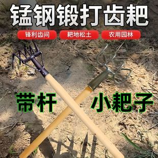 New All-Steel Five-Tooth Rake for Land Reclamation, Construction Site, Railway Rake, Agricultural Rake, Thickened Large Curved Rake for Beachcombing