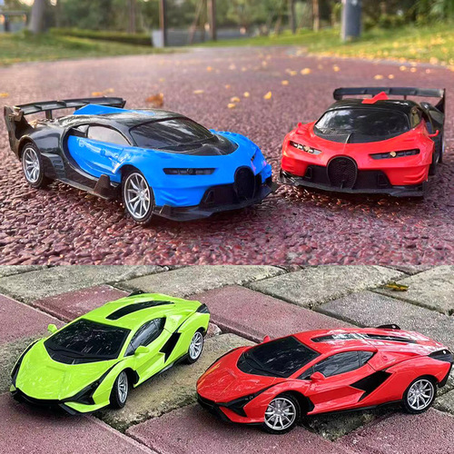 1:24 Children's four-way remote control car charging remote control sports car simulation drift car model street stall toys men's wholesale