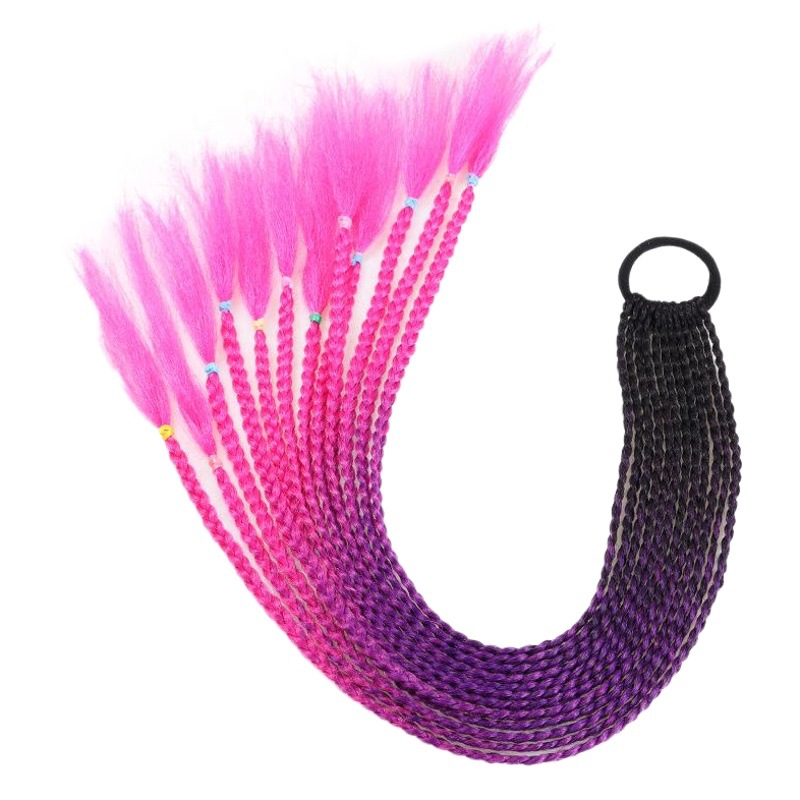 Trenza sucia Cola de Caballo color trenza Cola de Caballo anillo de pelo pequeña trenza color Cola de Caballo trenza sucia Cola de Caballo personalidad tocado