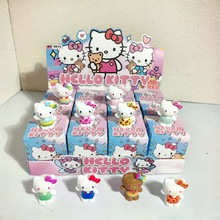 新款萌粒卡通动漫凯蒂猫树脂桌面摆件三丽鸥可爱桌面公仔摆件批发