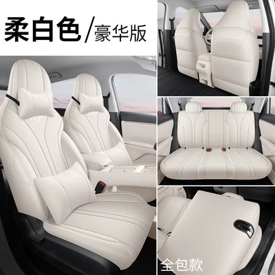 Wuling Bingo S Special Car Modelə uyğun (Original) oturacaq örtükləri - deluxe-version-soft-white-all-inclusive-front-and-back-bingo-s