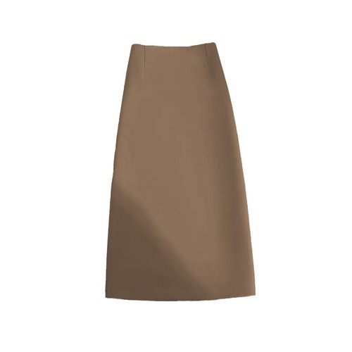 Women's Suit Skirt, Medium-Length Straight Trousers with Drape, Summer 2025, Petite Commute Style, Slit High-Waisted Skirt