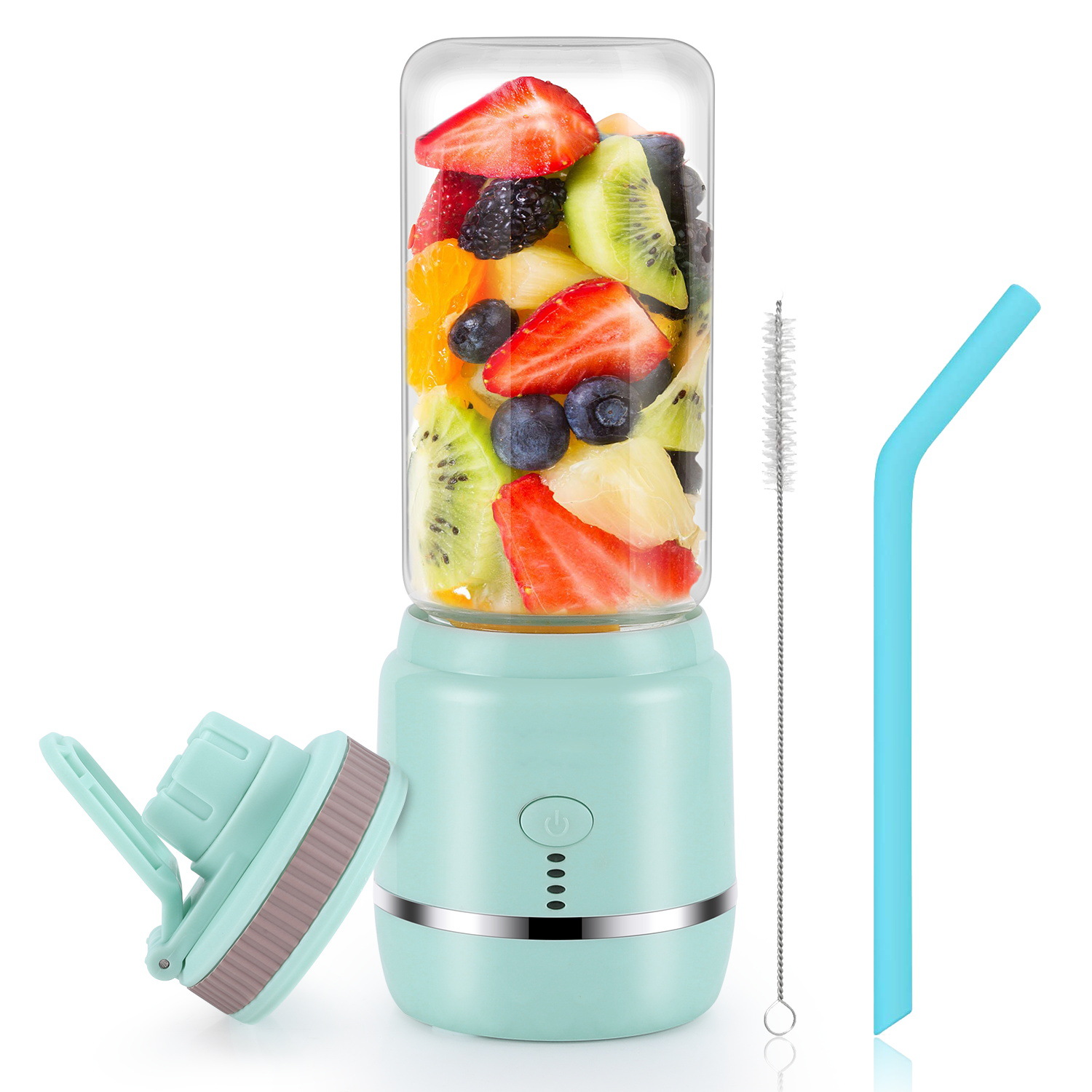 6 Blade Electric Mini Juicer Fruit Juicing Cup Manufacturer Direct Sales 5 Blade Head_voghion.com