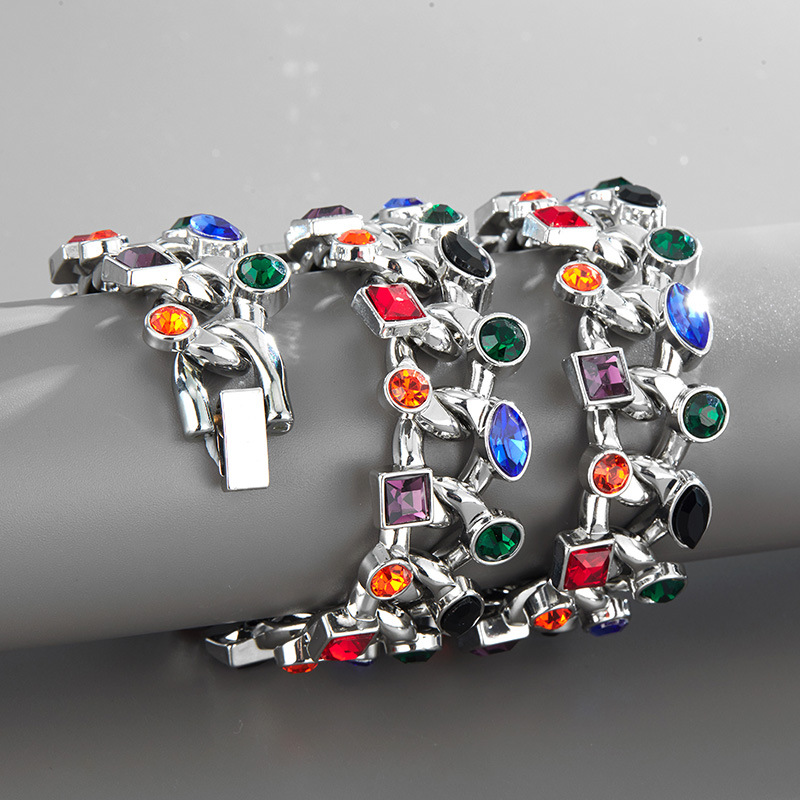 Fashion Geometric Alloy Inlay Rhinestones Unisex Necklace 1 Piece