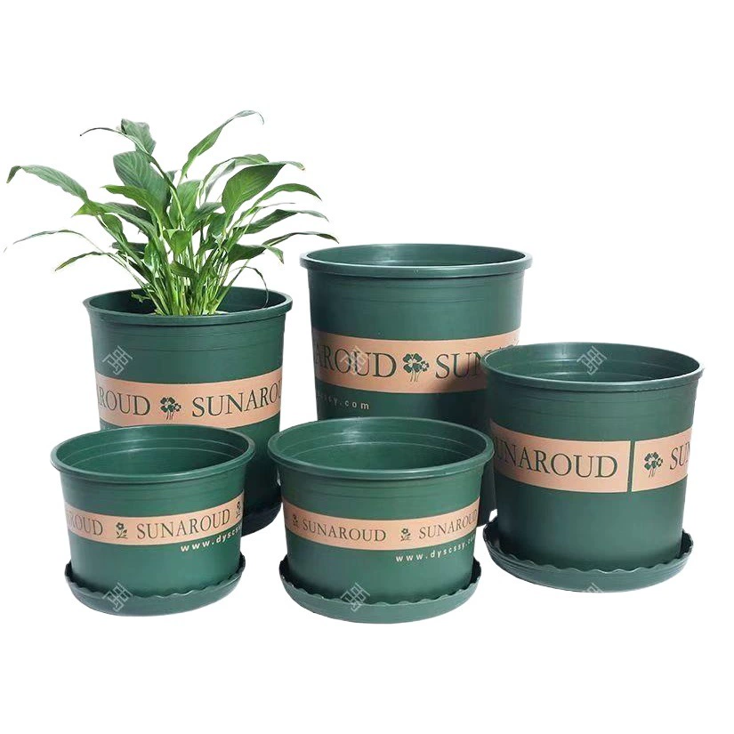 Пластиковый цветочный горшок оптом утолщенный галлонный горшок балкон зеленый укроп в Горшках клубника Роза очень большая фабрика прямые волосы