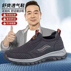 中老年人鞋运动鞋透气爸爸鞋健步鞋春秋新款男网面舒适休闲鞋