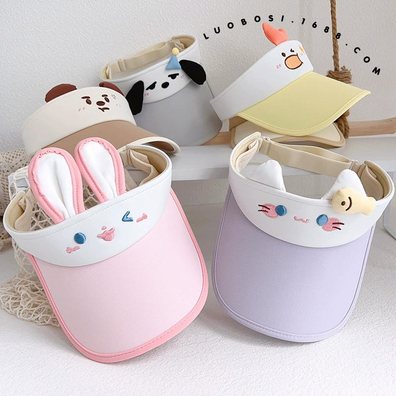 Детская шляпа, летняя уличная анти-УФ-защитная пустая шляпа, повседневная шляпа от солнца для девочек, супер милая шляпа с героями мультфильмов для мальчиков