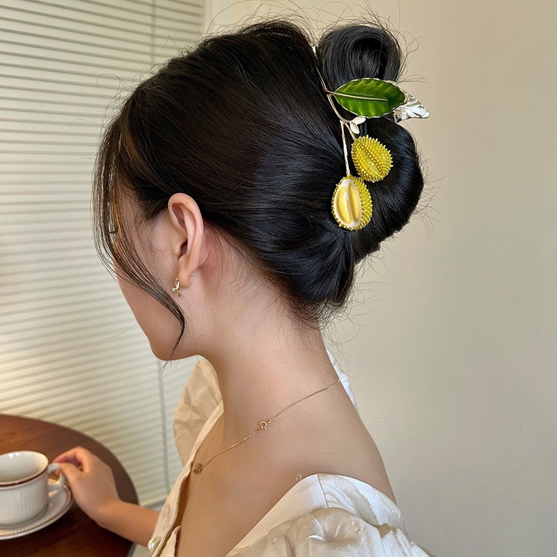 个性榴莲抓夹高级感大_主图03