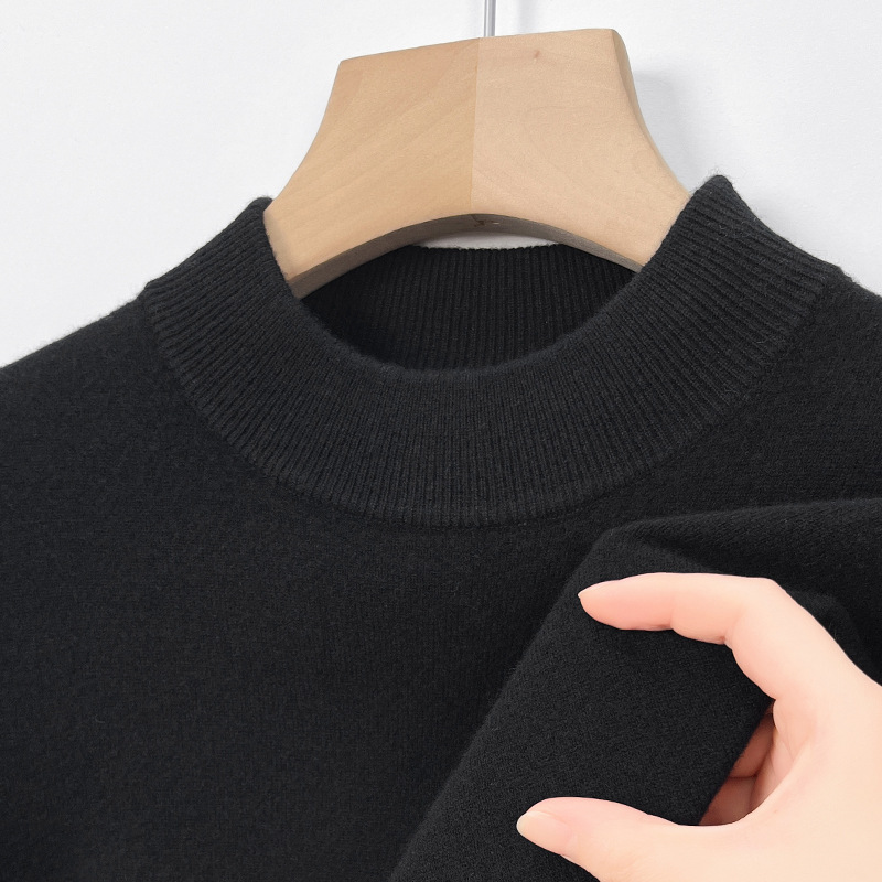 13色可选】半高领纯色毛衣男精仿针织衫休闲时尚打底衫中青年简约
