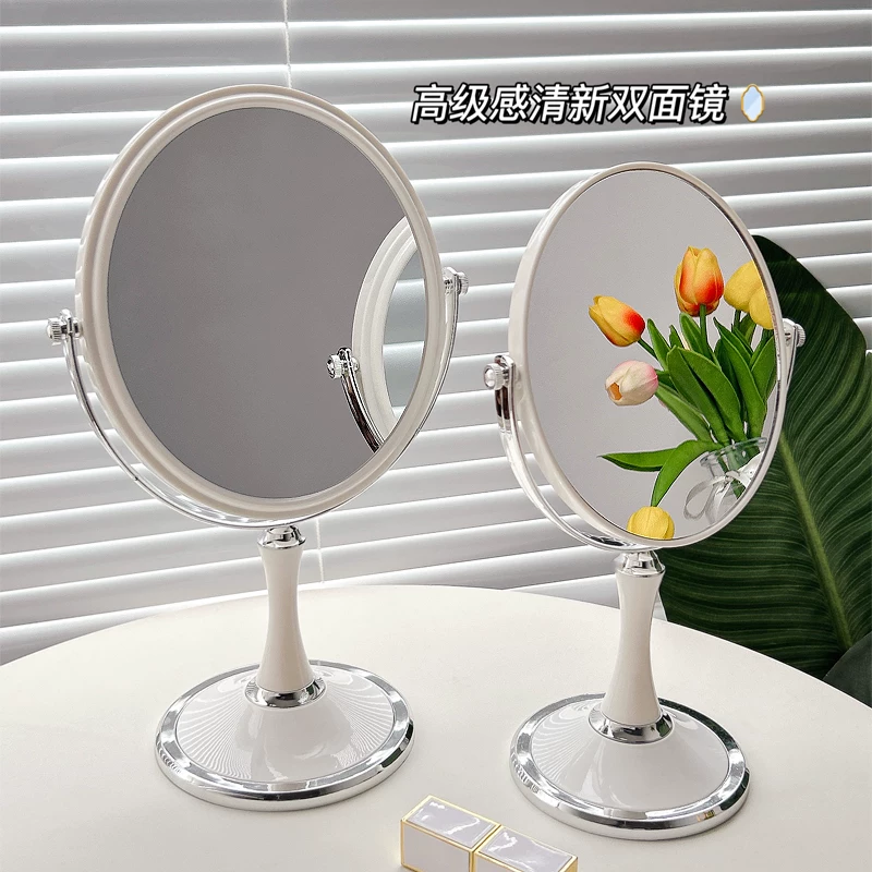 Double-sided magnifying glass, table storage system for students, mirror