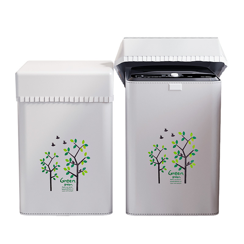 cubierta de cubierta de lavadora de cubierta superior balcón impermeable a prueba de agua protector solar a prueba de polvo cubierta de tela cubierta adecuada para la rueda de onda Haier pequeño cisne Panasonic