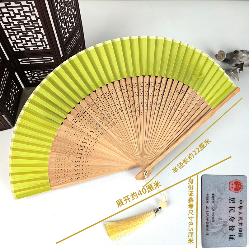 Ventilador antiguo ventilador plegable de verano chino chino cheongsam ventilador plegable de bambú artesanía ventilador pequeño ventilador de baile ventilador image 11