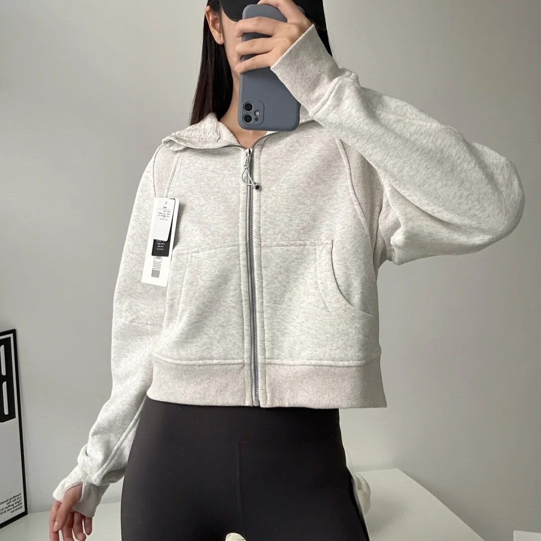 Camisa encapuchada con cremallera suelta de camisa deportiva al aire libre mujer chaqueta