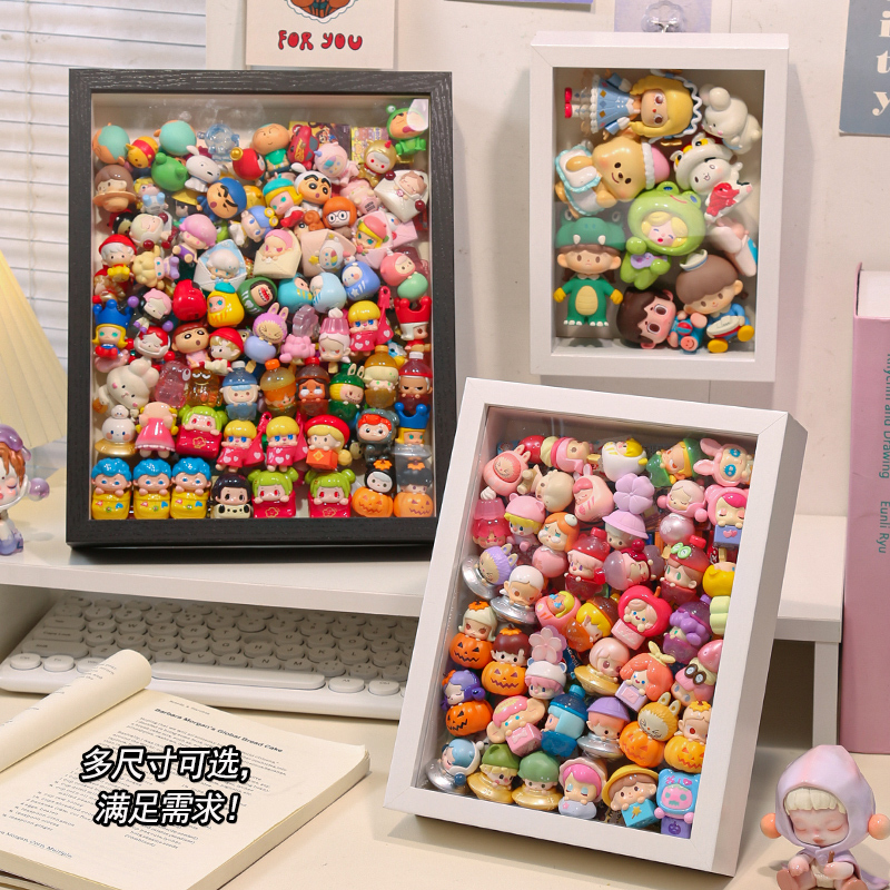 大容量かわいい収納フォトフレームアクリル痛ハウスグッズデスクトップ透明ディスプレイボックスバブルマート収納ラック|undefined