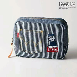 Spot Snoopy Cowboy Style Cute Casual Cartoon Cosmetic Bag Small Storage Bag
