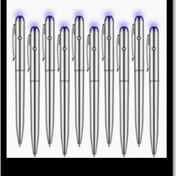 El registro de la pen incoloro desaparece misterioso bolígrafo invisible bolígrafo detector de billetes bolígrafo bolígrafo con efecto LED