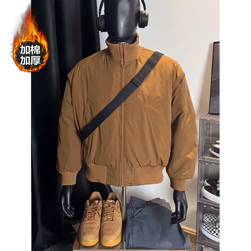 现货10w件加厚防水宽松夹克棉衣外套男J5232J加棉-特555控108