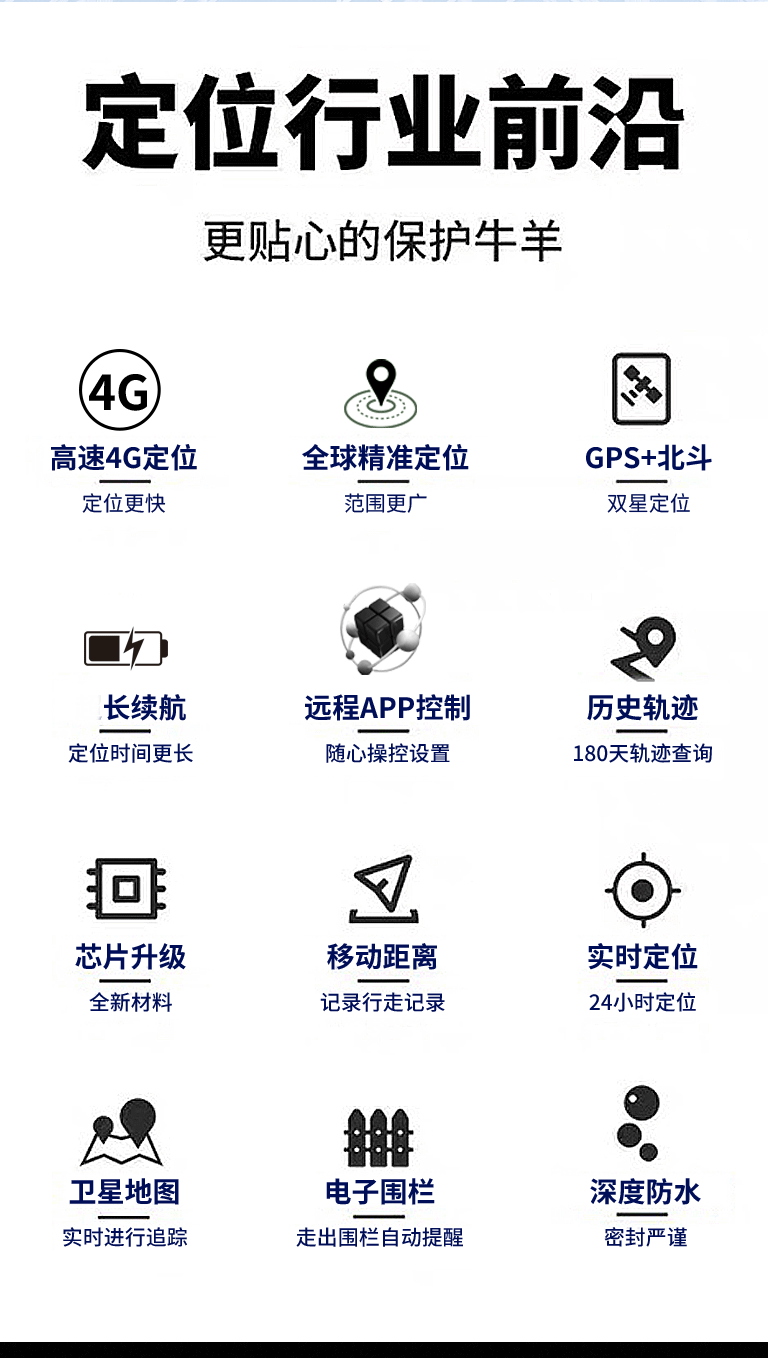 Q6 Cow and Sheep Collar-Mounted Tracking Device for Pasture and Grassland, Waterproof Gps Beidou Wifi Multi-Mode Locator