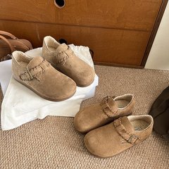 软皮版复古勃肯单鞋女软底2025新款秋冬百搭加绒全包一脚蹬乐福鞋