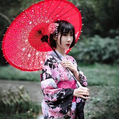goods in stock !Pink kimono bathrobe kimono Japanese Petard Assembly bathrobe Belt set