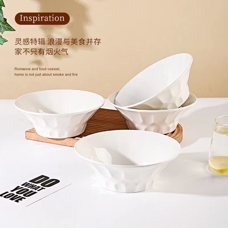 Tazón Cerámico para Ramen Estilo Japonés Apto para Microondas para Comidas en el Hogar