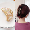 Metal shark, big advanced hairgrip, crab pin with bow, hair accessory, internet celebrity, high-quality style