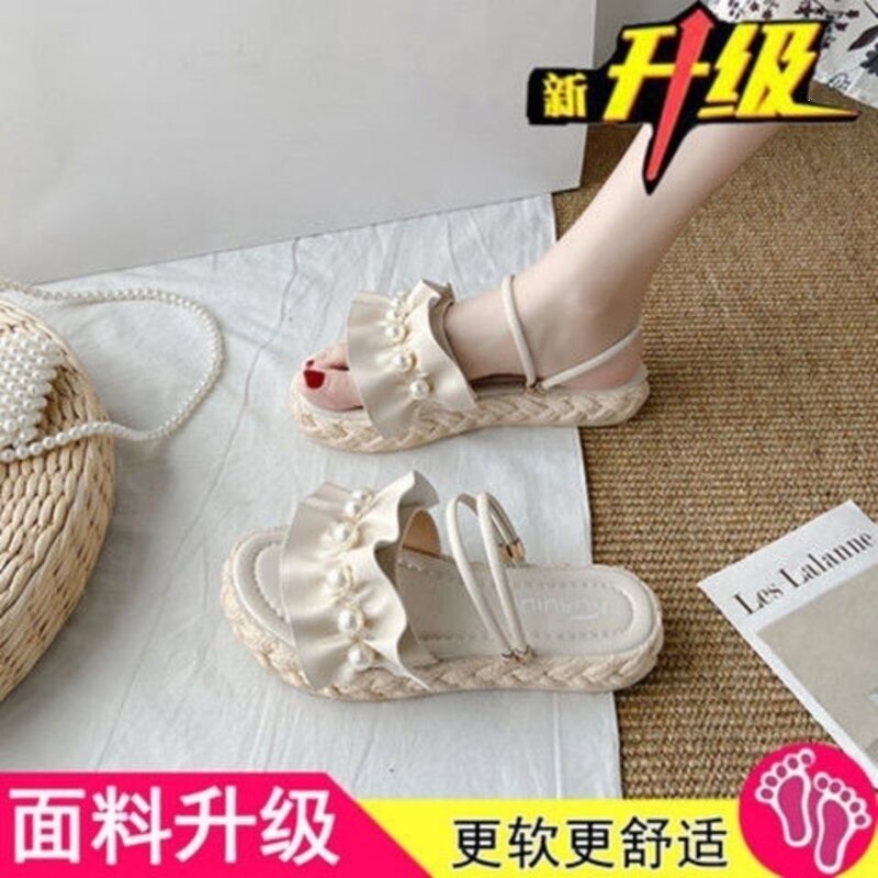 Unique Thick-Soled Sandals for Women, Summer 2026 New Model, Fairy Style, Suitable for Pairing with Dresses, Trendy and Versatile Flat Shoes