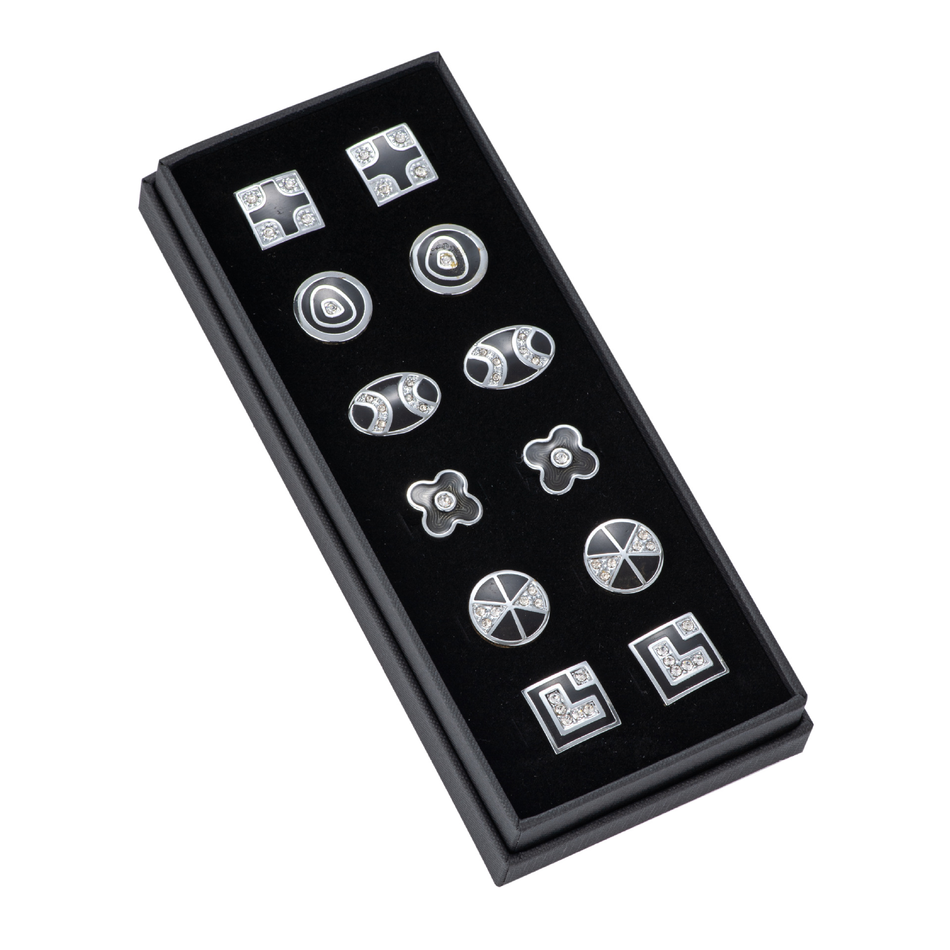 戴丽跨境套装货源镶钻袖扣男士西装饰品袖扣珐琅袖扣铁制袖扣欧美