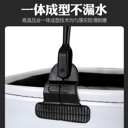 Fishing small square bucket EVA bucket Square fishing bucket with net Foldable portable bucket Car bucket