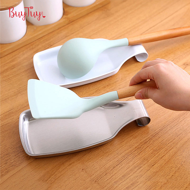 现货 304不锈钢饭勺垫托收纳置放架自助餐搁盘厨房汤勺锅铲托盘