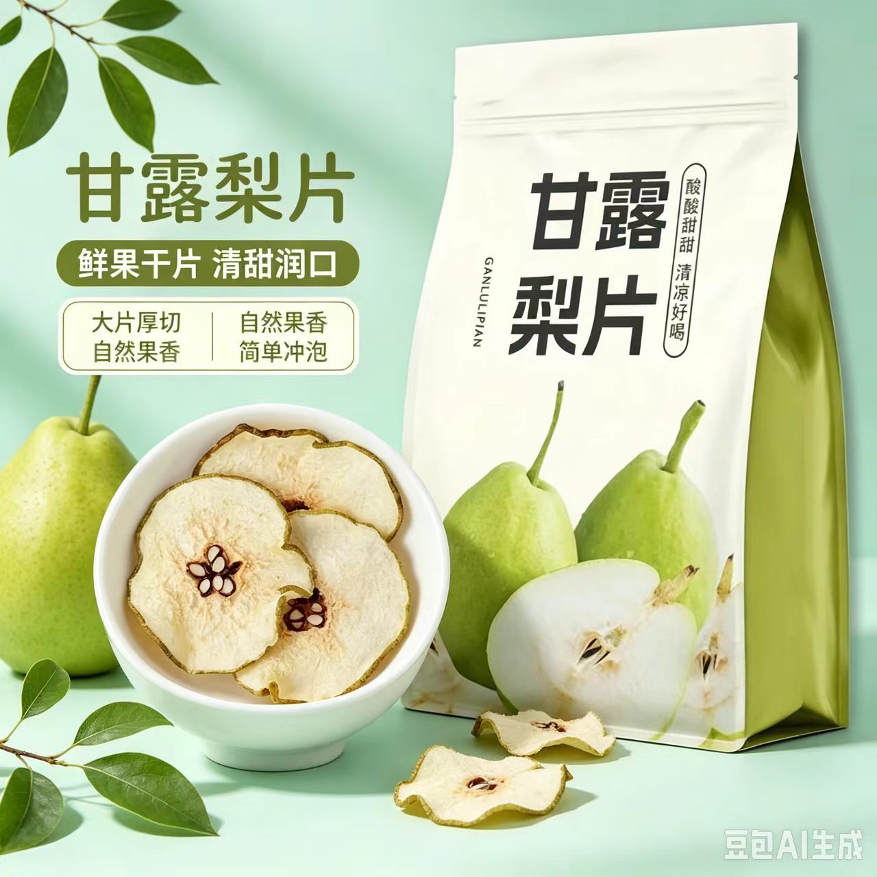 Dried Pear Slices Li Gan 大片雪梨片 Fruit Tea Ingredient 100g specifications