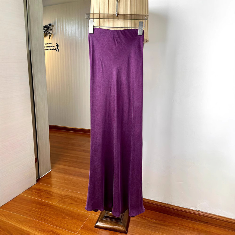 French Style Copper Ammonia Skirt Women's Spring New Thin High Waist Slimming Dose Midi Fishtail Skirt French Style Copper Ammonia Skirt Women's Spring New Thin High Waist Slimming Dose Midi Fishtail Skirt
