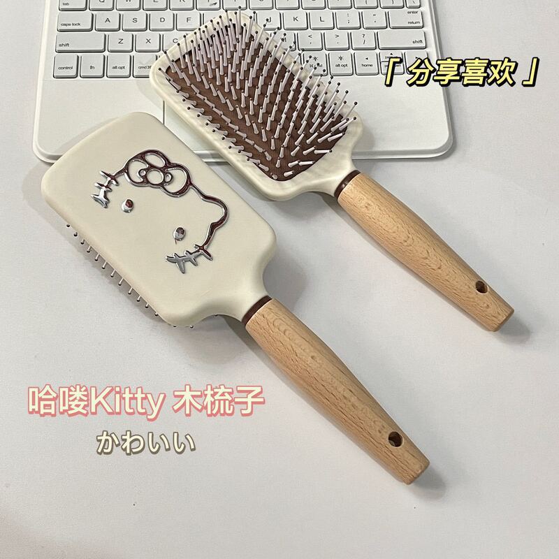 Ins Style Cartoon Kt Cat Comb Princess Style Air Cushion Comb Makeup Artist Special Anti-Static Non-Stuck Air Bag Comb