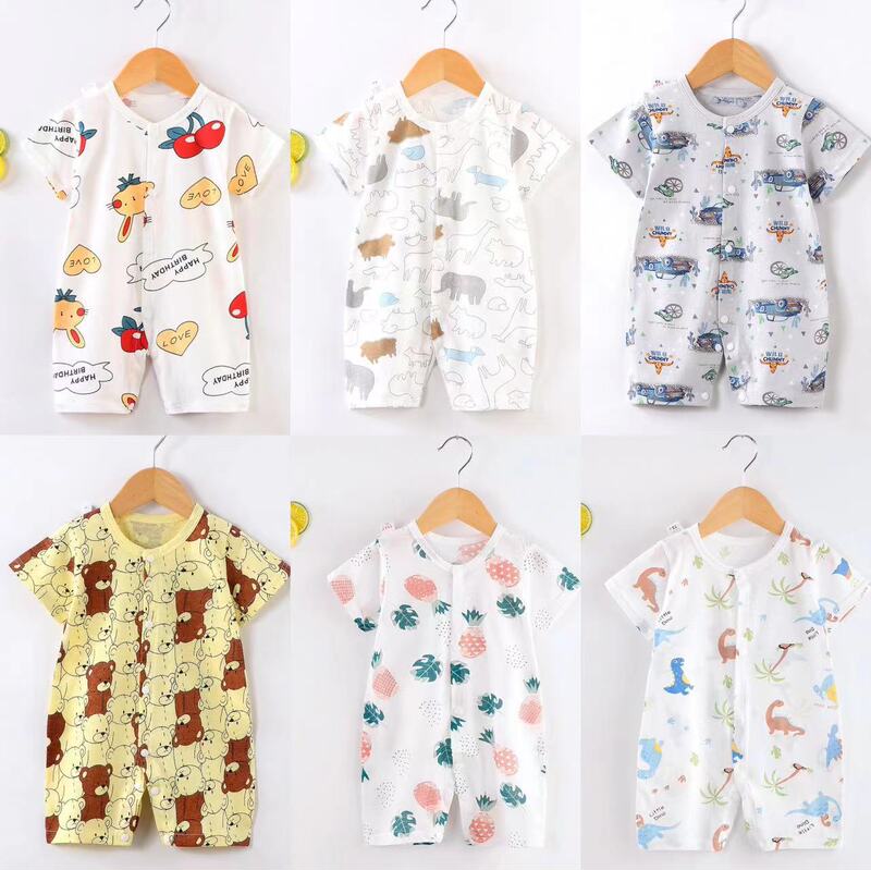 2025 New Baby Romper Newborn Crawling Suit Short Sleeve Thin Romper Infant Clothing Baby Coverall