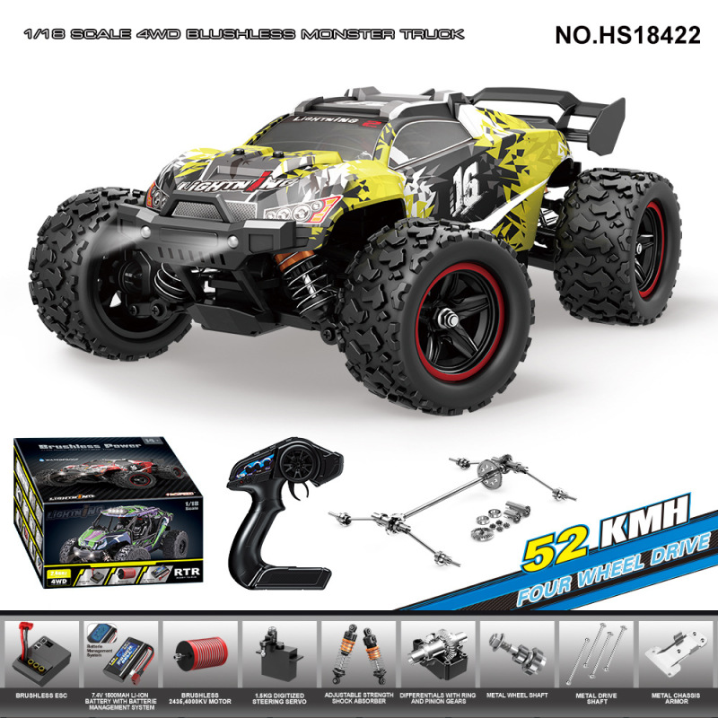 クロスボーダー 1/18 ブラシレス高速四輪駆動 2.4 グラムフルスケールプロフェッショナル RC リモートコントロールオフロード大型バイク 1/14 ブラシ付き|undefined