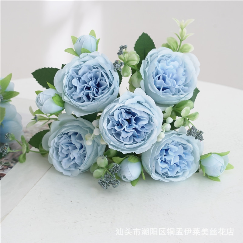 파란색