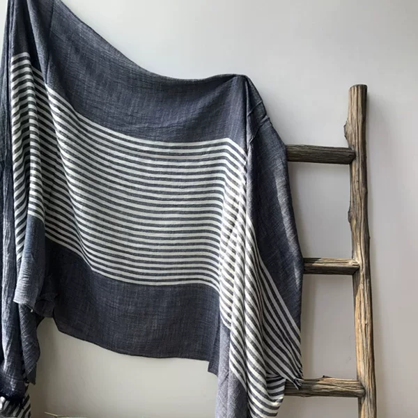Amazon Men's Scarf Spring and Autumn New European and American Casual Striped Cotton Scarf Women's Thin Foreign Trade Scarf Cross-Border