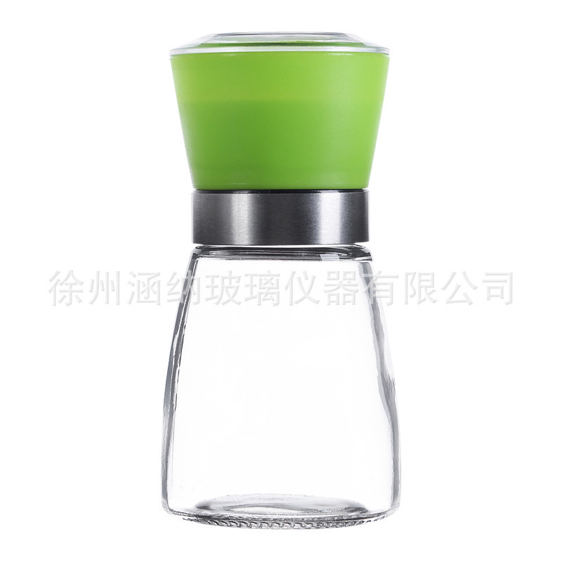 Molinillo manual de pimienta negra botella molinillo de pimienta de acero inoxidable vidrio sal marina pimienta pimienta molinillo de café