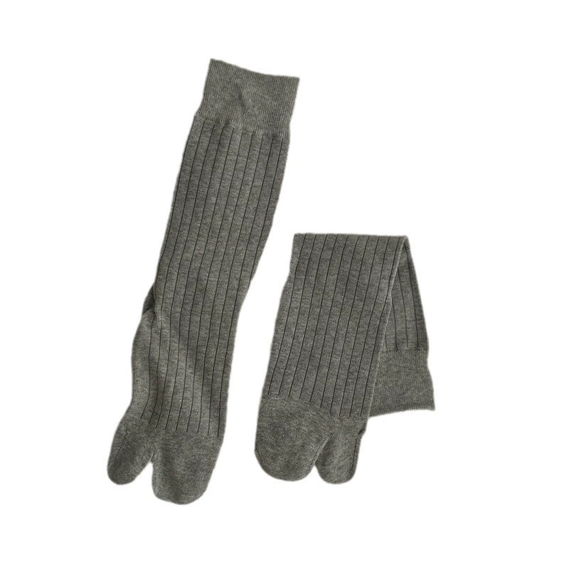 Summer thin colored Japanese knee socks, fitted, mid-length